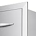 VEVOR Outdoor Kitchen Drawers 14W x 14.3H x 23D Inch, Flush Mount Double BBQ Drawers Stainless Steel with Handle, BBQ Island Drawers for Outdoor Kitchens or Grill Station