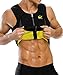 LAZAWG Men Sauna Vest Waist Trainer for Weight Loss Thermal Body Shaper Neoprene Corset Zipper Sweat Tank Top Workout Fitness Shirt Tummy Slimming Suits