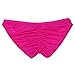 FEESHOW Men's Silky Bikini Briefs Bulge Pouch Underwear Swimwear Ruched Back (Rose)