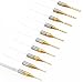 SHINA 10 Titanium Coat Carbide 0.6mm-1.5mm End Mill Engraving Bits CNC Rotary Burrs Set (ST0.6-1.5mm-10Ti)