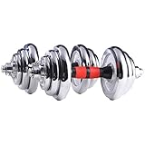 Cast Iron Adjustable Dumbbell Barbell Set (110LB/66LB/44LB), Weight with Connecting Rod 2 in 1 Home Body Workout Exercise Equipment for Men and Woman…