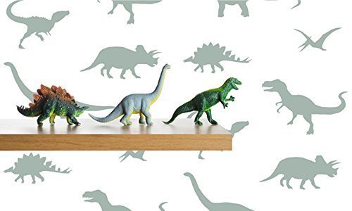 Dinosaurs Scandinavian wall stencil - Expedited 3 Days Delivery - Wall Accent - Reusable Template - Large Mylar Washable Plastic - Repeatable Pattern for Bedroom Décor - Thumbnail 2