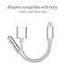 iPhone 7 Adapter, Lightning to 3.5mm Audio Adapter, ADABUNNY 2 in 1 Lightning Charger and 3.5mm Earphones Jack Cable for Apple iPhone 7 7 Plus 6S 6 iPod iPad - Support iOS 10.3 or Later (Silver)