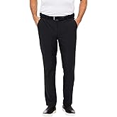 Greg Norman Men's ML75 Microlux Performance Classic Stretch Chino Pant (as1, Waist_Inseam, Numeric_34, Numeric_32, Regular, Regular, Black)