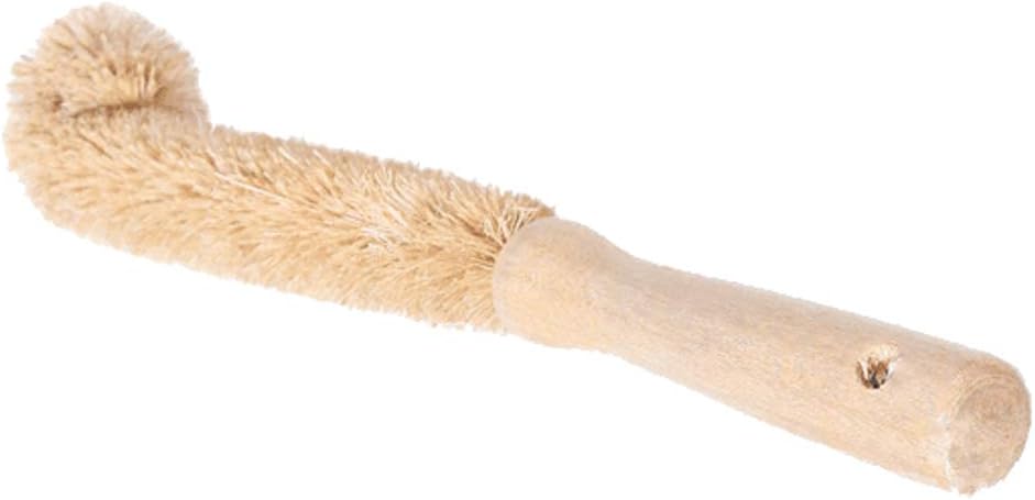 1PCS Cleaning Bottle Brush - Long Flexible Hangable Coconut Fibre Hair Bendable Cleaning Washing Brush With Natural Wooden Handle For Glass Baby Bottle Cups Thermos Cup Kitchen Use
