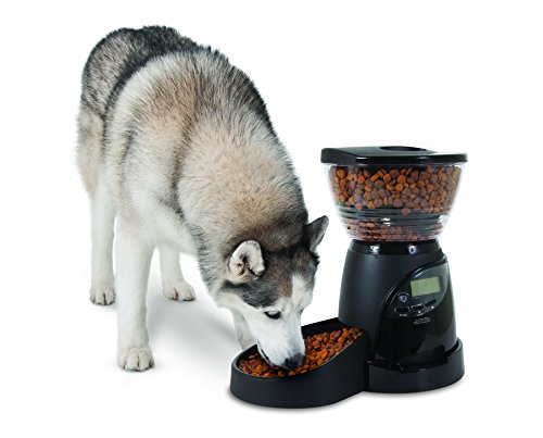 Aspen Pet Lebistro Programmable Cat & Dog Feeder 2 Sizes Black (24232), 18 Cups