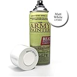 The Army Painter Color Primer, Matt White, 400ml, 13.5oz - Acrylic Spray Undercoat for Miniature Painting