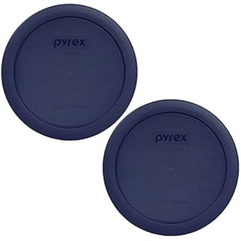 Pyrex 7201-PC Round 4 Cup Storage Lid for Glass Bowls (2, Navy Blue)