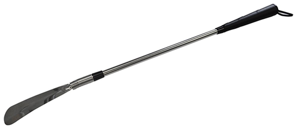 Aidapt Metal Long Handled 600mm Comfortable Shoehorn with Spring for use with Shoes, Boots and Trainers Aid