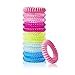 Onisilk Spiral Hair Ties 12pcs Multi Color Coil Hair Ties -Phone Cord Hair Ties