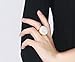 VNOX Womens Stainless Steel Huge Domed Round White CZ Rhinestone Crystal Ring,Gold Plated,Size 7