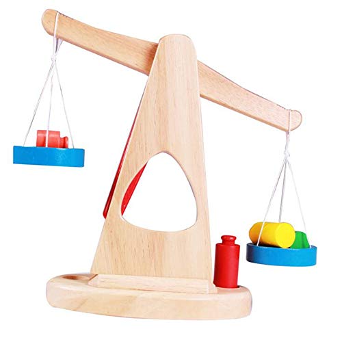 Wooden Balance Beam Weighing Scale Play Toys for Kids Sensorial Early Childhood Education Preschool Training Great Gift Toys Set - Thumbnail 5