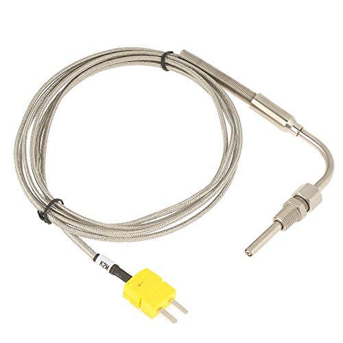 EGT K Type Thermocouple, 5 mm/0.2inch Diameter K-Type Probe Thermocouple Sensor in Temperature Range from 0 to 1250 °C for Exhaust Gas Temp Probe with Exposed Tip and Connector