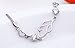 Live Future 925 Long Sterling Silver Necklace Hearts are linked together hand catenary for Women Girls (silvery)