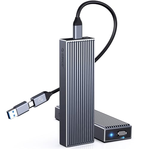 ORICO M.2 NVMe SSD Enclosure, Aluminum Tool-Free Adapter, 10Gbps USB3.2Gen2 USB-C M2 Enclosure for M.2 PCIe NVMe M-Key 2230/2242/2260/2280 SSD, Support UASP- BM2G2