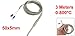 uxcell K Type 50x5mm 500C Probe Thermocouple Temperature Sensor Cable 9.8ft 3 Meters