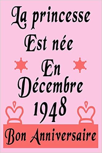Amazon Co Jp La Princesse Est Nee En Decembre 1948 Cahier Cadeau D Anniversaire Pour Ce Qui Sont Nees En 1948 Couleur Rose Cadeau Pour Fille Maman Femme Sœurs Amie Alternative De Carte D Anniversaire