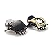 Mia Super Clamps | Super Strong Jaw Clamps | Hair Accessory | Hair Clip | Small Size |1 Solid Black + 1 Black Rhinestone Square 2pcs