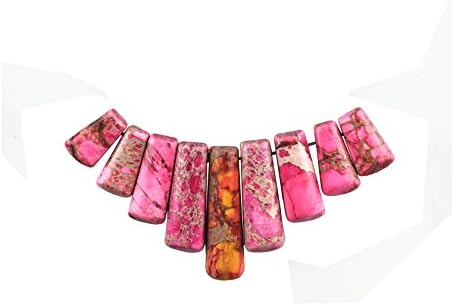 JCGJ Healing Sea Sediment Jasper,Pink Semi Precious Stone Pendant Bead for Jewelry Making