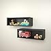 Nexera Wall Shelves 223506, Set of 2, Black