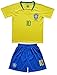 KID BOX 2018 Brazil #10 Neymar JR. Kids Home Soccer Jersey & Shorts Socks Set Youth Sizes (9-10 Years)