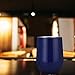 Skylety 12 oz Double-insulated Stemless Glass, Stainless Steel Tumbler Cup with Lids for Wine, Coffee, Drinks, Champagne, Cocktails, 2 Pieces (Navy Blue)
