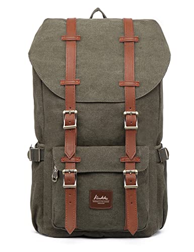 KAUKKO Backpack 17 Zoll Laptop für 15 Notebook Lässiger Daypacks Schüler Backpacks Casual Daypack, 40 cm, Green — image 1