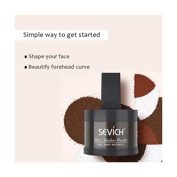 Instantly Hairline Shadow - SEVICH Hairline Powder, Quick Cover Grey Hair Root Concealer, Eyebrows & Beard Line, Hair…