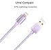 M.owstoni 3pcs 10ft Lightning Cable Nylon Braided Charging Cable Extra Long USB Cord for iphone 7,7 plus iphone 6s,6s plus,6plus,6,5s 5c 5,iPad Mini, Air,iPad5,iPod 7on iOS9.(Purple)