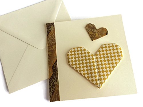 Carte Saint Valentin Coeur Origami Carte Double Origami Carte Mamie Carte Fete Des Meres Anniversaire Papier Japonais Washi Amazon Fr Handmade