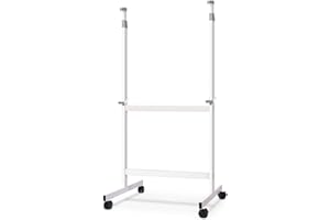 Maxtek Mobile Whiteboard Stand with Wheels, Height Adjustable No Drill Needed Dry Erase Board Easel Stand for Classroom, Office, Home & School, Whiteboard Stand Only