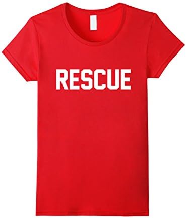 Womens Rescue Lifeguard Ambulance Certified Swimming Pool T Shirt XL Red