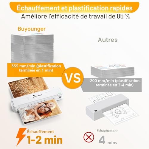 A3 Laminator with Hot and Cold Settings and 30 Pockets A4/A3/A5/A6 Laminating Machine, 5 in 1 Laminating Machine with Paper Cutter and Corner Rounder, Laminator for Office Home School