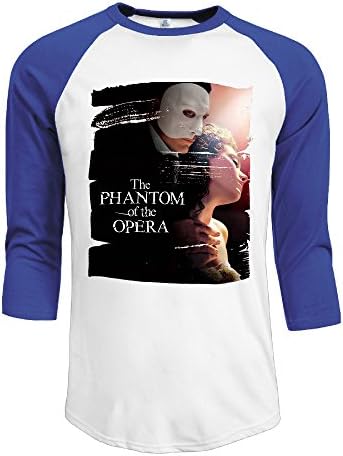 Yudou Men's The Phantom Of The Opera 3/4 Sleeves Baseball T-Shirts RoyalBlue XXL
