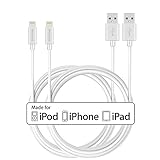MaGeek [Pack of 2pcs] 10ft Apple MFi Certified Extra Long Lightning to USB Cable Data Cable Charge Cord for iPhone Xs Max X 8 8 Plus 7 7 Plus 6S 6 Plus 5S 5C 5, iPad Pro Air Mini, iPod Touch(White)