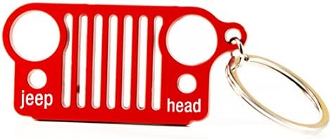 Jeep Grill Keychain - Best Quality &amp; Craftsmanship Precision Laser-Cut Stainless Steel Will Never Fade, Rust, Bend or Break! Grille Keyring Built by Jeephead for Jeep Wrangler Accessories Enthusiasts
