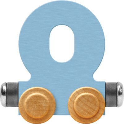 Maple Landmark NameTrain Pastel Letter Car O - Made in USA (Blue)