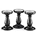 Air Zuker Wood Pillar Candle Holders, Set of 3 Height 7