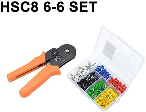 HSC8 6-6 0.25-6mm 23-10AWG MINI TYPE SELF ADJUSTABLE CRIMPER PLIER terminals crimping tools tube terminal crimp tool 6 6 SET