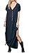 R.Vivimos Womens Short Sleeve Casual O-Neck Maxi Long T-Shirt Dresses