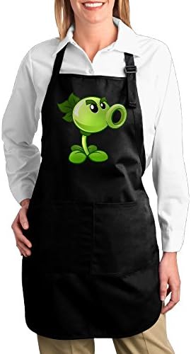 Plants Vs. Zombies Peashooter Kitchen Aprons For Women Men,Cooking Apron,bib Apron With Pockets