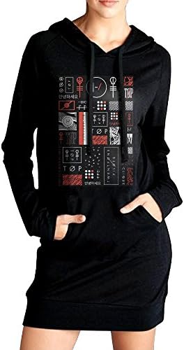 Womens Twenty One Pilots Clique Blurryface Symbols Hoodies &amp; Sweatshirts Dress With Sleeve