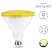 PAR38 Sensor Yellow Light Bulb, JandCase Dusk-to-Dawn LED Flood Light, 9W Recessed Lighting, 500lm, Indoor/Outdoor Bug Light for Ceiling Can, Porch, Garage, Yard, E26 Medium Base, Not Dimmable