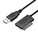 EYOOLD USB 2.0 to 7+6 13Pin Slimline SATA Laptop CD/DVD ROM Optical Drive Adapter Cable (USB 3.0 to SATA 7+9pin, Black)