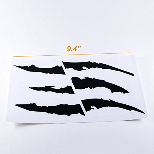 1x Die-Cut Monster Claws Scratch Headlight Decal Vinyl Sticker Halloween Décor Universal Fit[black] - Thumbnail 4