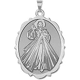 PicturesOnGold.com Divine Mercy Double Sided Oval Religious Medal