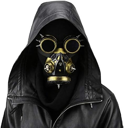 Peng Fang Steampunk Gas Mask Goggles Biohazard Skeleton Warrior Death Mask Masquerade Halloween props gift (resident Evil)