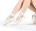 Girls Womens Dance Shoe Pink Satin Ballet Pointe Shoes with Ribbon and Toe Pads