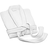 BOLL & BRANCH Waffle Robe - 100% Organic Cotton - Ultra Soft, Lightweight, and Breathable - Unisex