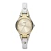 Fossil Mini Georgia Champagne Dial White Leather Ladies Watch ES3266